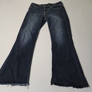 Buckle Black Fit No. 53 Ankle Skinny Womens  30x26 Raw Hem Denim Jeans Dark Wash